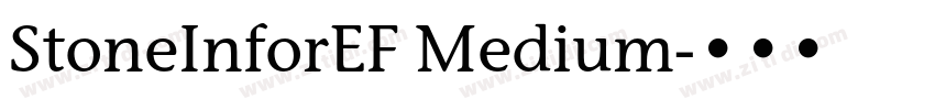 StoneInforEF Medium字体转换